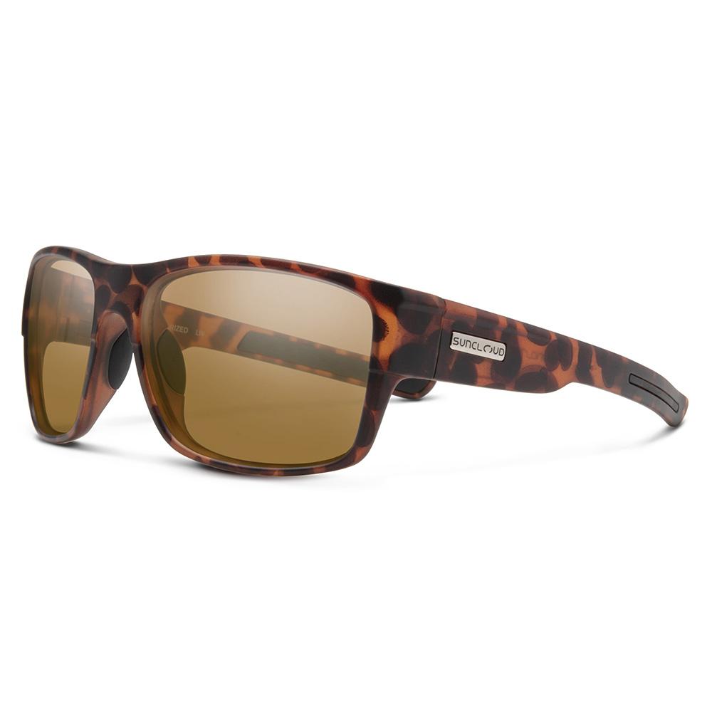 Suncloud Range Sunglasses Polarized in Matte Tortoise with Brown